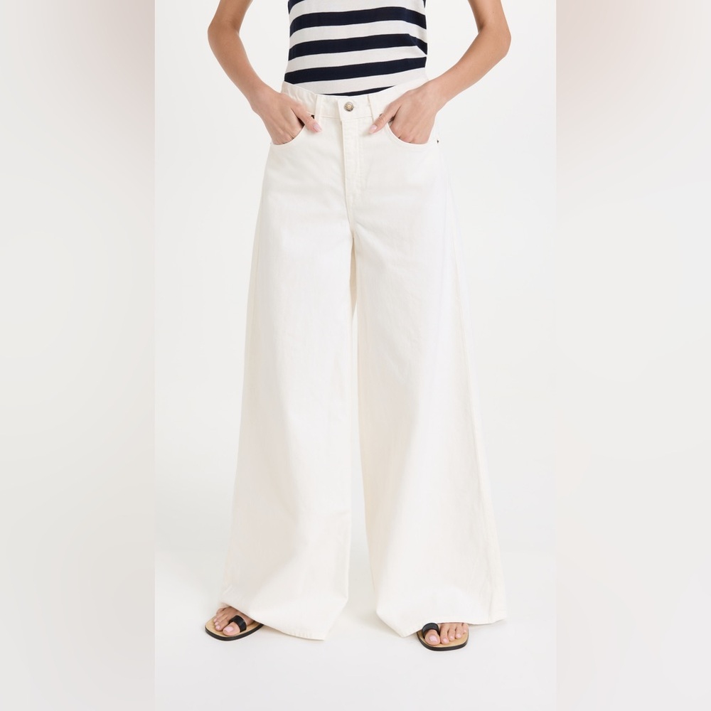 NILI LOTAN Josette Jean in Cream Wash - NWTs